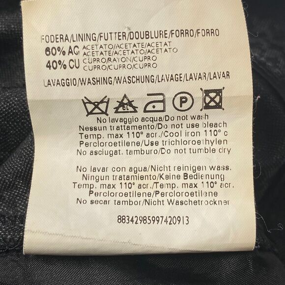 Zanella Houndstooth Libby Trousers Pants Womens 10 Dark Gray Wool Made in Italy - Picture 9 of 14